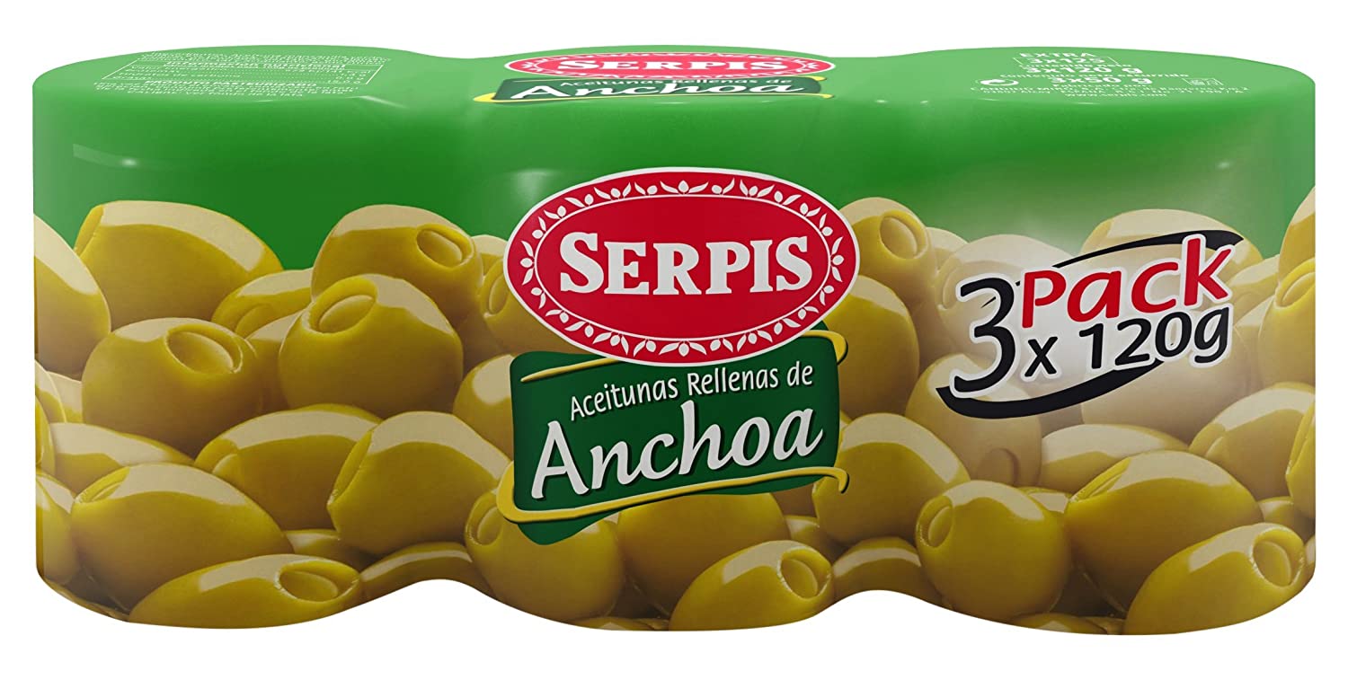 Comprar Aceituna Serpis Rellena Anchoa 350Gr